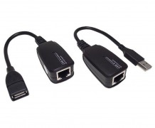 Extensor de cabo USB 45m	via cabo de rede UTP CAT5/6