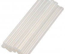 Bastão de cola de silicone 11mm x 300mm – transparente – saco com 1Kg ou 32 bastões