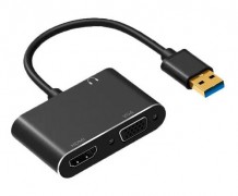 ADAPTADOR USB 3.0 PARA HDMI E VGA C/ áUDIO